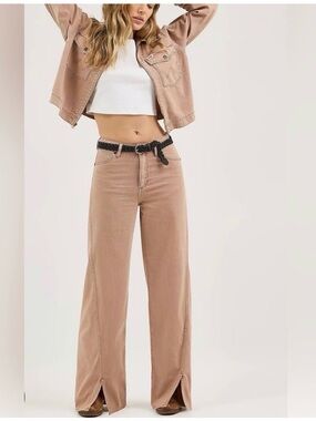 Wrangler Spat Loose Wide Leg Light Raw Umber Jeans 31/30
